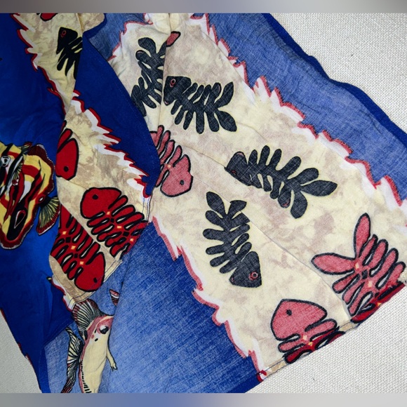 Big time | Vintage Y2K Fish Sarong Beach Wrap Skirt - Picture 2 of 6